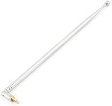 uxcell 62.5cm 4 Section AM FM Radio Universal Telescopic Antenna