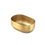 American Metalcraft ABHG46 Hammered Aluminum Entrée Basket, Oval, Gold, 25-Ounces