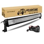 SKYWORLD 42 inch 540W Curved LED Light Bar, Spot Flood Combo Beam Led Bar Lights Driving Offroad Work Lamp Fog Lightbars with 12V Wiring Harness kit for Trucks SUV 4WD ATV UTV 4x4 Boat