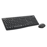 Logitech MK295 Silent Wireless Mouse & Keyboard Combo with SilentTouch Technology, Full Numpad, Advanced Optical Tracking, Lag-Free Wireless, 90% Less Noise, QWERTY UK English Layout - Black