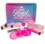 Wise Skies Her Royal Highness Rolling Tray Pink Rolling Tray Rolling Paper Holder Pink Rolling Papers