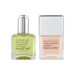 Nails.INC Back to Life Recovery Treatment And Superfood Repair Oil Next Level Nail Nutrition Duo, 2-in-1 Nail Care and Base Coat, Nail Repair Polish, Dry Cuticles Oil, 28 ML Each, 2 Pack