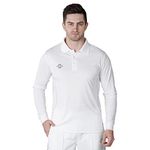 Nivia Lords Full Sleeves Cricket Jersey for Men | Cricket Kit | Cricket T-Shirt (White) (White, X-Large)