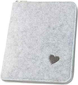 luxdag Mom's Organizador A5 con cremallera de fieltro (color y bordado a elegir) – Funda para cartilla de madre, cuaderno U, imágenes ultrasónicas y cartilla de vacunación – Regalo para mujeres