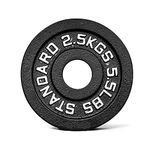 BullrocK Olympic Cast Iron Weight Plates 2-inch Disc for Powerlifting, Home Gym & Commercial Competition Plate of 1.25Kg 2.5Kg 5Kg 10Kg15Kg 20Kg (5kg Set (2.5 x 2))