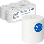 Scott Essential Rolled Hand Towels 6691 - Rolled Paper Towels - 6 x 350m White Paper Towel Rolls (2,100m total)