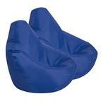 Bean Bag Bazaar Kids Gaming Chair, Indoor Outdoor Bean Bags, Blue, 69cm x 59cm, Large, 2 Pack