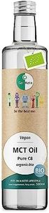 Go-Keto BIO MCT Oil C8, 500ml - Aceite MCT C8 organico de Coconut Oil sin aceite de palma, perfecto para la dieta Keto, Keto Coffee Creamer, para Bulletproof Coffee o Keto Shake, vegano