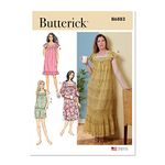 Butterick Misses' Pullover Top, Nightgown and Shorts Sewing Pattern Kit, Design Code B6883, Sizes L-XL-2XL