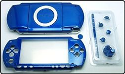 LUCKY CAR New Replacement Sony PSP 1000 Console Full Housing Shell Cover with Button Set -Blue