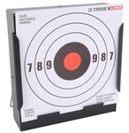 Trimex Arms 14cm Square Metal Air Rifle Pistol Airsoft Target Holder and Pellet Catcher with Pack of 100 14cm Square White Card Targets