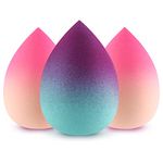 Makeup Sponge Blender DUAIU 3 pcs Gradient Beauty Blender Foundation Sponges Set Concealer Sponge Applicator Sponges…