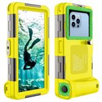 Xiufavty 𝟐𝟎𝟐𝟒 Upgrade Underwater Diving Phone Case for iPhone 16/15/14/13/12/11 Pro Max/XR/XS/X Galaxy S24/S23/S22/S21 Universal Waterproof Case for Snorkeling Photo Video Yellow