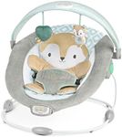 Ingenuity InLighten Baby Bouncer Seat with Light Up-Toy Bar and Bunny Tummy Time Pillow Mat - Kitt, Newborn and up