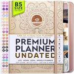 Life Planner - Undated Deluxe Weekly, Monthly Planner, a 12 Month Journey to Increase Productivity | Life Organizer, Gratitude Journal, Agenda Planner, To Do List, Gift Box & Stickers - Start Anytime