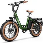 EUY Electric Bike for Adults-Green ebike e Bike