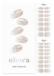 ohora Semi Cured Gel Nail Strips (N Sparkle Glam) - Salon-Quality, Long Lasting, Easy to Apply & Remove - Includes 2 Prep Pads, Nail File & Wooden Stick