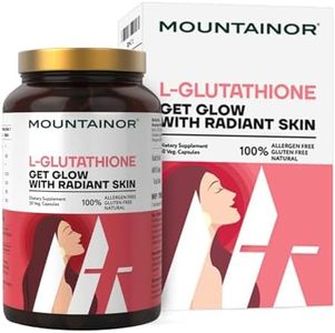 MOUNTAINOR L- Glutathione for Skin Whitening 1000mg With Grapeseed, Vit C,E, Hyaluronic Acid, Biotin Helps Reducing Melanin, Clear, Glowing Skin 30 Veg caps