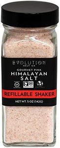 Evolution Salt - Himalayan Pink Salt, Refillable Glass Shaker, 5 oz