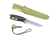 Morakniv Companion Spark Stainless Steel Fixed-Blade Knife With Sheath and Fire Starter, 3.9 Inch