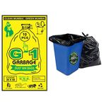 G 1 Jumbo Garbage | Trash | Dustbin Bags | Disposable | Waste dustbin Bags | XX Large | 30 X 50 inches | Black | Odorless | 10 Count | For Home Parks Malls Hospitals |