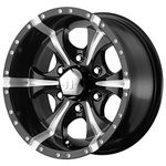 Helo HE791 Maxx Gloss Black Wheel With Milled Accents (17x9"/5x127mm, 12mm offset)