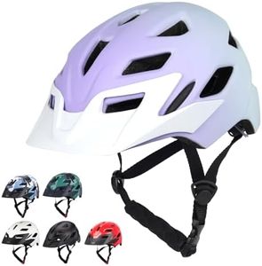 Kids Bike Helmet, Adjustable Youth Boys Girls Helmets for Ages 3-5-8-14 Years (50-57cm), Child Helmet with Visor and LED Light, Lightweight Multi-Sport Bicycle Scooter Skate Cycling Helmets