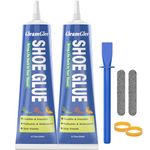 Shoe Glue, Extra Strong Permanent Shoe Repair Glue Adhesive - Waterproof, Flexible, Crystal Clear Shoe Sole Glue for Trainer, Boot, Leather, Rubber, Canvas, Heels, Vinyl - 20ml x 2 PCS