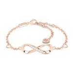 SERASAR Silver Bracelet Ladies Jewellery 925 Sterling Silver 18-carat Rose Gold Ladies Chain Girls Bracelet Girls Chain Bangle Gift Idea Valentine's Day Anniversary Birthday Gifts for Women