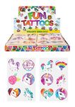 Henbrandt 24 x Girls UNICORN Temporary Tattoos Children's Birthday Party Bag Filler