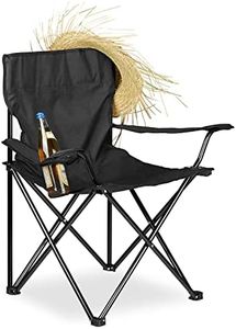 Unibos Folding Camping Chairs Lightweight Durable Compact - Portable Chair with Cup Holder Perfect for Camping, Festivals, Garden, Caravan Trips, Fishing, Beach and BBQs