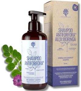 Shampoo Antiforfora EcoBio | Contrasta e previene la Forfora | Shampoo Dermatite Seborroica purificante | 99,5% Naturale Senza SLS e ASL | Con Moringa, Malva Nasturzio e Ortica - 250ml | RedMoringa