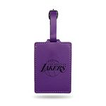 Rico Industries NBA Los Angeles Lakers Purple Laser Engraved Ultra Suede Luggage Tag - Includes ID Card 2.75 * 3.5 inches