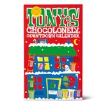 Tony's Chocolonely Countdown Calendar - Advent Calendar - Chocolate - Mix of 10 Different Flavours - Sharing Box - Vegetarian - Fairtrade Belgium Chocolate, 225g