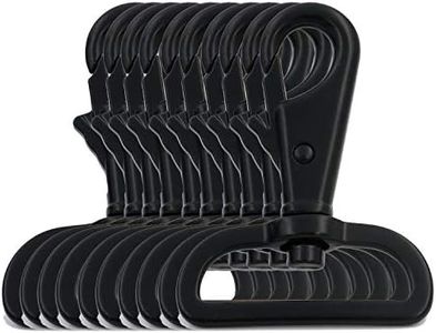 BIKICOCO 1-1/2'' Swivel Trigger Tilt & Bump Thumb Knob Bolt Snap Hook Lobster Claw Clasp Spring Loaded Clip, Black - Pack of 10