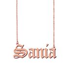 HUAN XUN Old English Peronalizedized Sania Custom Name Necklace Charm Pendant