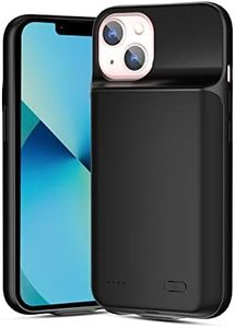 Wavypo Coque de protection pour iPhone 13, 7000 mAh, chargeur portable, batterie rechargeable, compatible avec iPhone 13 (6,1") Noir