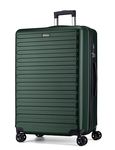 FLIEE Large Suitcase Hard Shell | Aluminum Telescopic Handle | TSA 3 Digit Combination Lock | 4 Dual Spinner Wheels | Lightweight Suitcase Large | Hold Check in Luggage (Green, Large 28'')