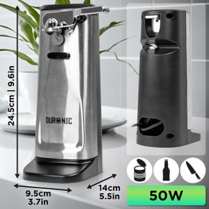 Duronic Electric Can Opener – Automatic Tin Opener, Stainless Steel