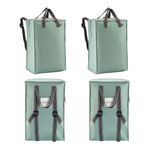 VENO 4 Pack Moving Bags w/Adjustable Backpack Straps, Moving Boxes & Storage Bins Alternative, Packing Supplies, Laundry Bags, Camping Essentials Tote Bag (Light Green Matte, 4 Pack)