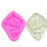 1pc Ship Anchor Sea Silicone Mould for Fondant Cake Decorating Tools, Suger Paste Cupcake Candy Chocolate Molds