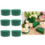 ZHDWC Floral Foam, Floral Foam Block, Florist Foam 6 PCS Round Flower Foam, Wet & Dry Flower Foam, Bouquet Foam, Floral Arrangement for Weddings and Flower Shops Suitable for Flower Display(Green)