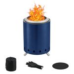 BRIAN & DANY Solo Fire Pit with Stand, 5.9in x 8.2in,Blue