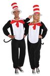 Amscan 990881 - Unisex Adults Dr Suess Cat in the Hat Jumpsuit World Book Day Costume Size: Large