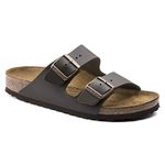 Birkenstock Unisex Arizona Soft Footbed Dark Brown Leather Sandal 38 R EU, Dark Brown, 7-7.5 Women/5-5.5 Men