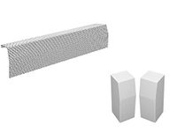Premium Series Galvanized Steel Easy Slip-On Baseboard Heater Cover in White (3 ft, Cover + L & R End Caps)