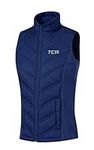 TCA Women's Excel Runner Outdoor Workout Lightweight Thermal Running Gilet Bodywarmer with Zip Pockets - Clematis Blue, S