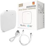 MOES Tuya Smart Wired Hub, Multi-mode with ZigBee, WiFi & BLE, Security Modes for Home Protection, Control via Smart Life app & Voice Control Using Alexa/Google Home