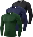 Long Sleeve Compression Shirts for Men Athletic Workout Tee Shirt Gym Undershirt Sports Baselayer Tight Shirts Cooling