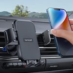 Lamicall 2024 Wider Clamp & Metal Hook Car Phone Holder Vent [Thick Cases Friendly] Phone Holders for Your Car Mount Automobile Hands Free Cradle Air Vent for Smartphone (Dark Grey)